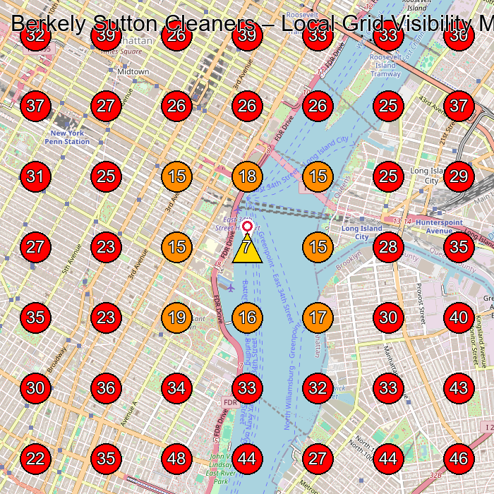 Berkely Sutton Cleaners GeoGrid visibility map for Dry Cleaner in None